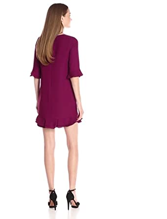 Price:$165.51    CeCe by Cynthia Steffe Women's Kate-3/4 Sleeve Solid Ruffle  Clothing