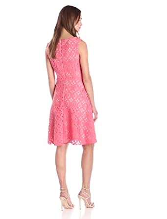 Price:$71.71    Adrianna Papell Women's Extended Shoulder Fit and Flare, Light Coral/Petal, 12  Clothing