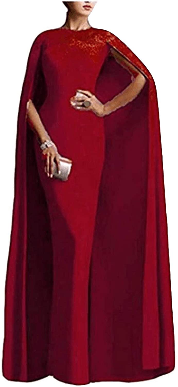 Price:$89.99    Ai Maria Women's Mother Of The Bride Party Prom Dress With Cape Neck Lace  Clothing
