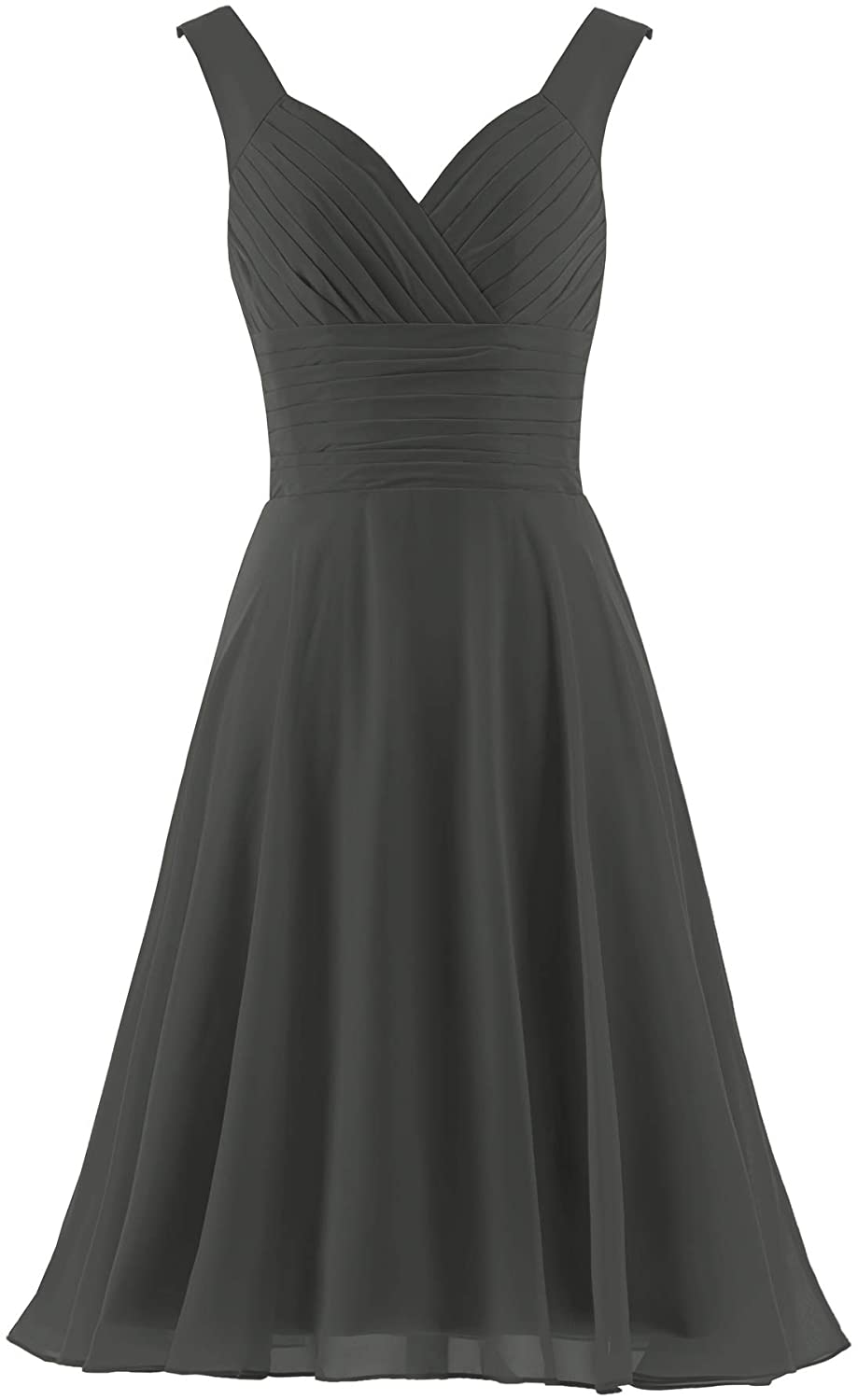 Price:$26.99 ANTS Women's V-Neck Chiffon Bridesmaid Dresses Short Prom Gown at Amazon Women’s Clothing store