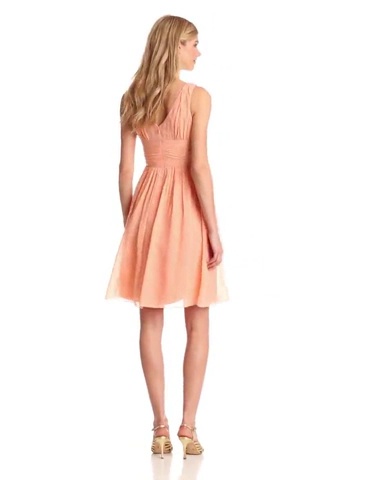 Price:$54.78    Donna Morgan Women's Jessie Short Chiffon Dress  Clothing