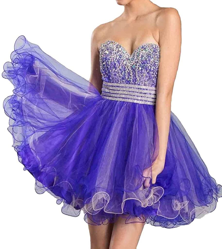 Price:$69.99    Meier Women's Sweetheart Rhinestone Baby Doll Sweet 16 Homecoming Party Dress  Clothing