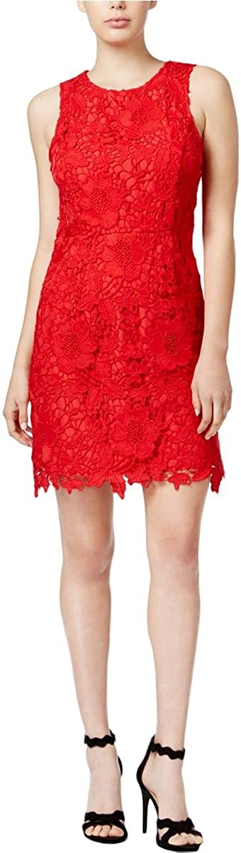Price:$79.99 kensie Womens Crochet Sleeveless Wear to Work Dress Red XL at Amazon Women’s Clothing store