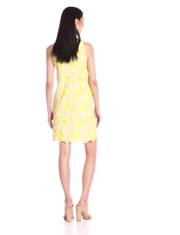 Price:$167.31    Laundry by Shelli Segal Women's Sleeveless Mock Neck Shift Dress, Sunray, 4  Clothing