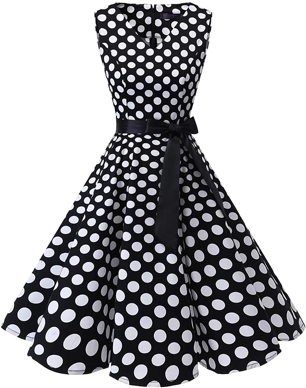 Price:$15.99    Bridesmay Women's 50s Vintage V-Neck Retro Rockabilly Swing Cocktail Party Dress  Clothing