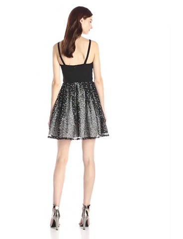 Price:$54.39    Aidan by Aidan Mattox Women's Cut-Out Stretch Top Dress with Lace Party Skirt  Clothing