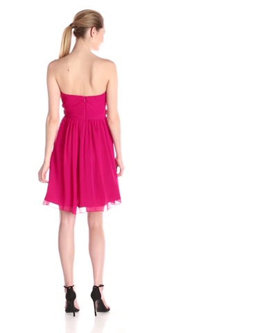 Price:$34.97    Calvin Klein Women's Strapless Fit and Flare Dress with Ruched Bodice, Fuchsia, 10  Clothing