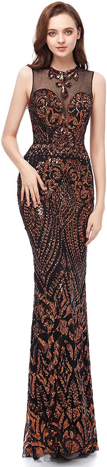 Price:$20.99 Heartgown Women's Sexy Sequins Mermaid Dresses Sparkly Evening Dress Long Prom Party Gowns at Amazon Women’s Clothing store