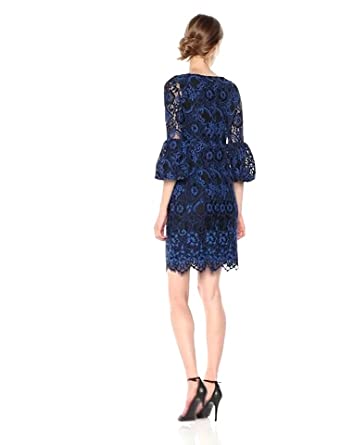 Price:$69.99    Laundry by Shelli Segal Women's Corded Lace Cocktail Dress with Puffy Sleeve  Clothing