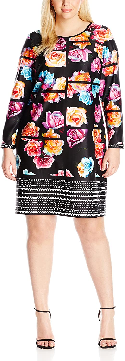 Price:$142.79    Julia Jordan Women's Plus Size Floral Long Sleeve Sheath Dress  Clothing