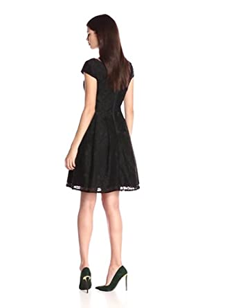 Price:$115.00    Adrianna Papell Women's Seamed Juliet Lace Fit and Flare  Clothing
