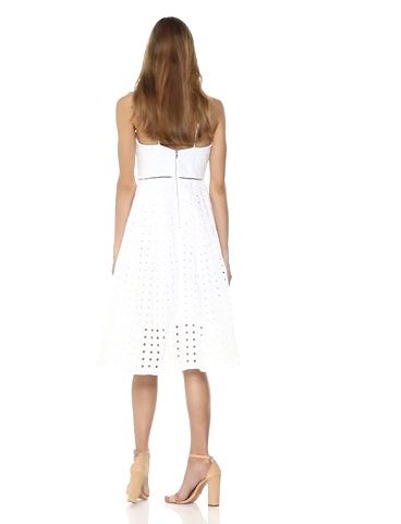 Price:$130.10    Donna Morgan Women's Spaghetti Strap Eyelet Midi Dress  Clothing