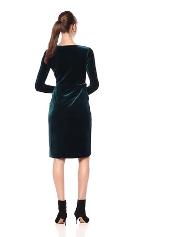 Price:$40.97    Maggy London Women's Stretch Velvet Cocktail Wrap  Clothing
