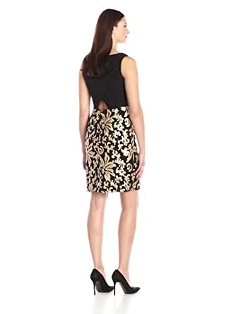 Price:$84.61    S.L. Fashions Women's Sleeveless V Neck Sequin Skirt Dress  Clothing