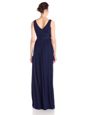 Price:$24.99    Donna Morgan Women's Julie Long V-Neck Chiffon Dress  Clothing