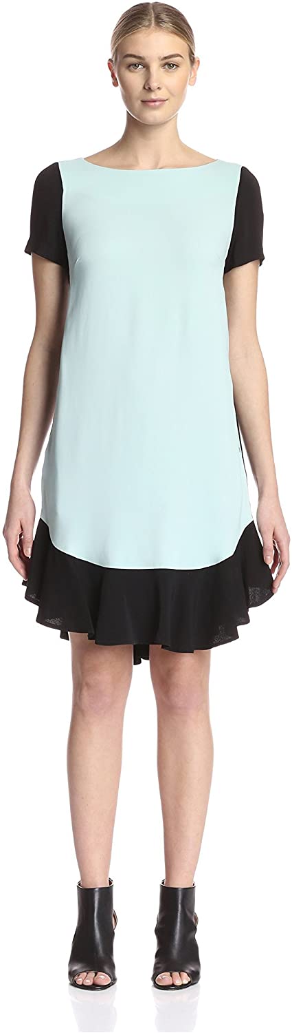 Price:$199.62    Beatrice B. Women's Flounce Hem Colorblock Dress  Clothing