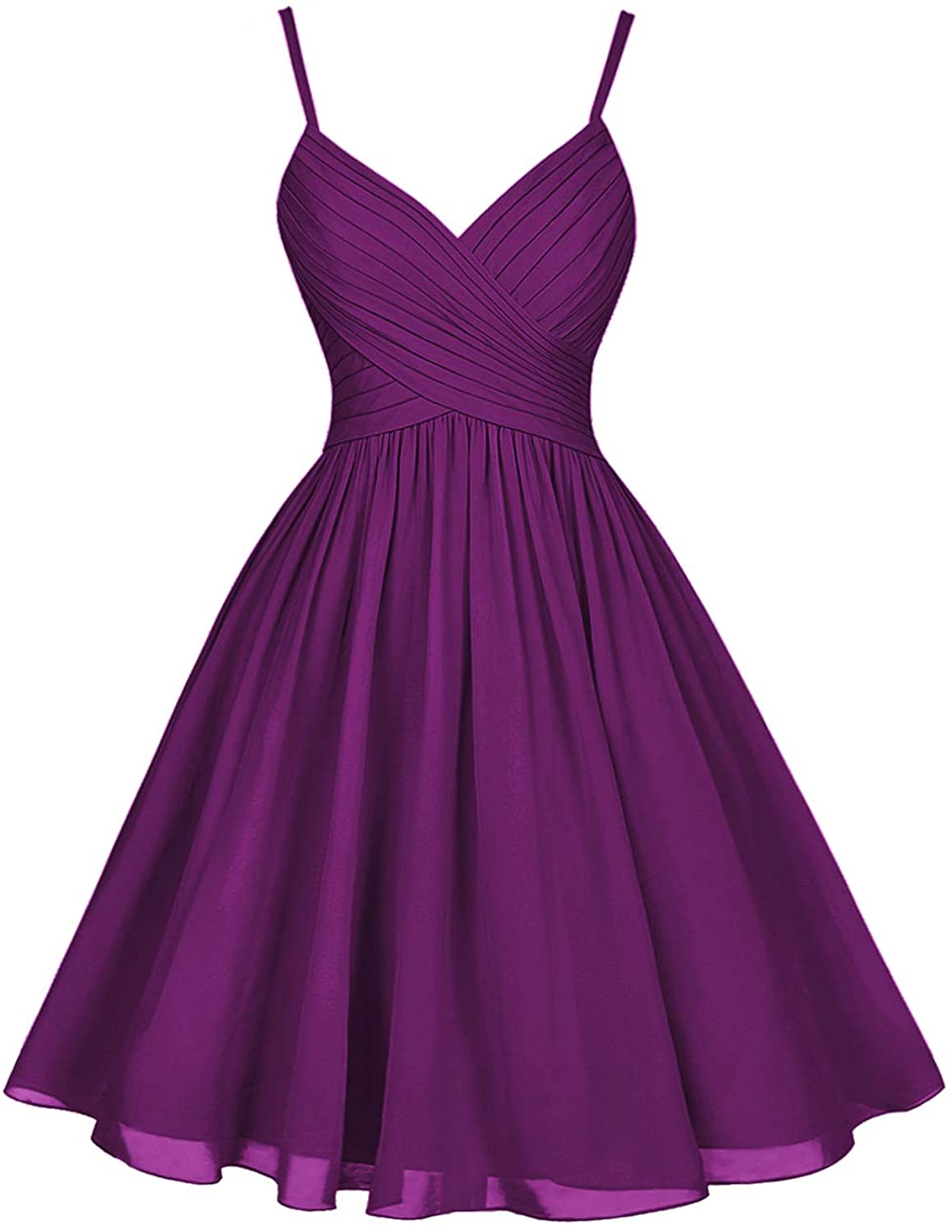 Price:$49.99    ASBridal Bridesmaid Dresses Short Homecoming Dress Chiffon Prom Party Cocktail Gowns with Pockets Grape  Clothing