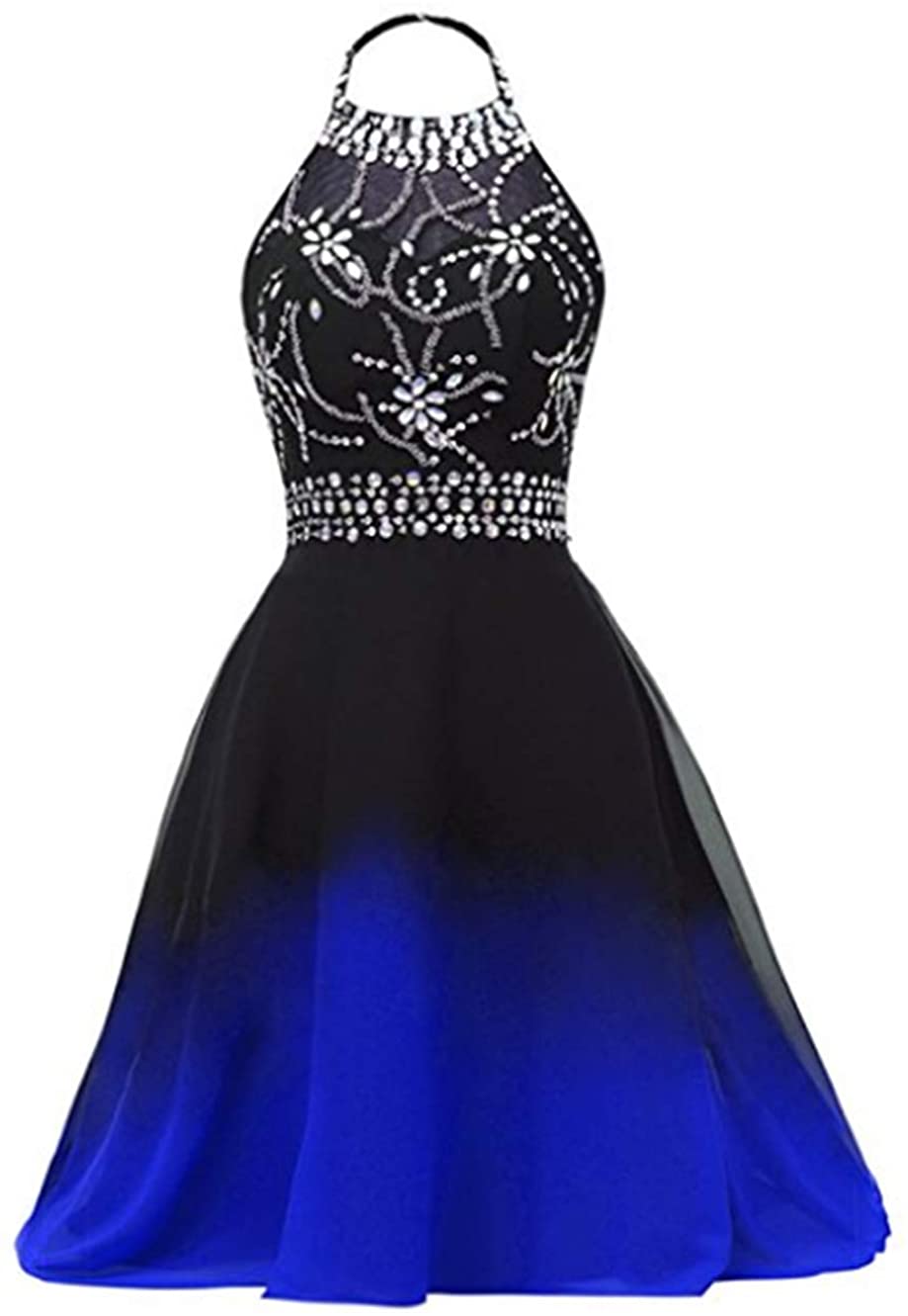 Price:$59.00    FWVR Ombre Short Prom Dresses for Juniors Beaded Gradient Homecoming Party Dress 2020  Clothing
