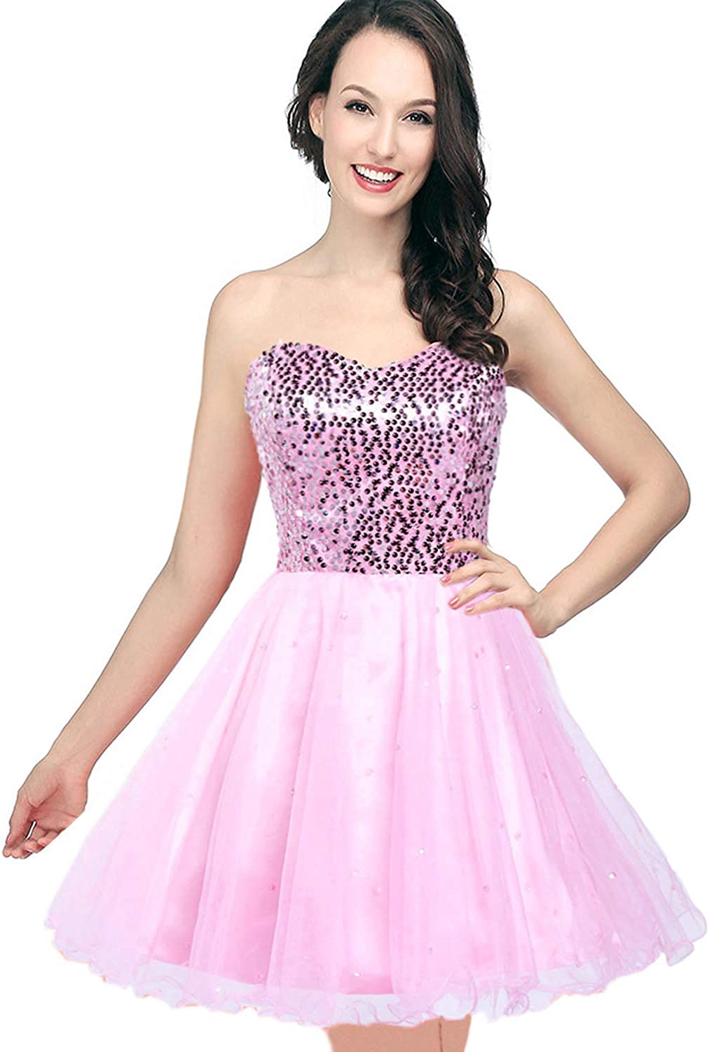 Price:$0.00    Belle House Women's Short Beaded Homecoming Dresses Halter Neck Ruffles Chiffon Formal Prom Party Gown  Clothing