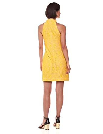Price:$97.84    Vince Camuto Women's Lace Halter Bow Dress  Clothing