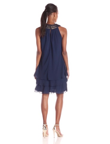 Price:$34.74 S.L. Fashions Women's Sleeveless Short Roll Collar Dress at Amazon Women’s Clothing store
