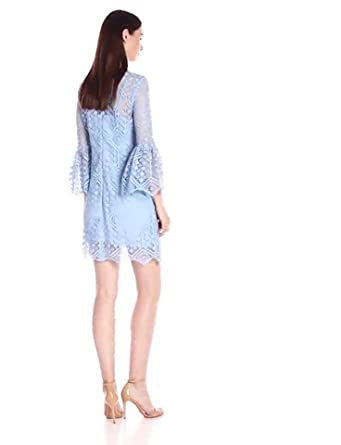 Price:$286.77    Cynthia Rowley Women's Lace Shift Dress with Bell Sleeves  Clothing
