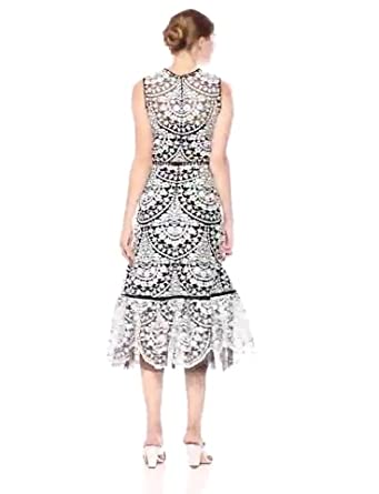 Price:$484.08 ML Monique Lhuillier Women's Embroidered Mesh Cocktail Dress at Amazon Women’s Clothing store