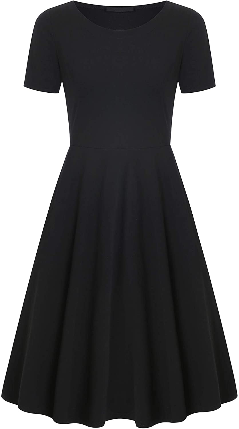 Price:$18.99    Miss think Women's Audrey Hepburn Rockabilly Vintage Dress 1950s Retro Cocktail Swing Party Dress  Clothing