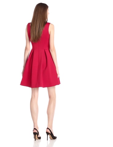Price:$138.68    Donna Morgan Women's Sleeveless V-Neck Fit and Flare Dress  Clothing