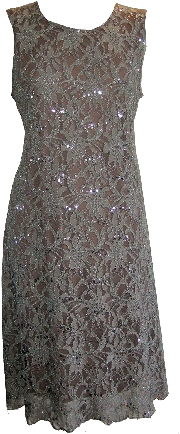 Price:$13.00    DangerousFX Women's Sparkly Sequined Lace Dress  Clothing