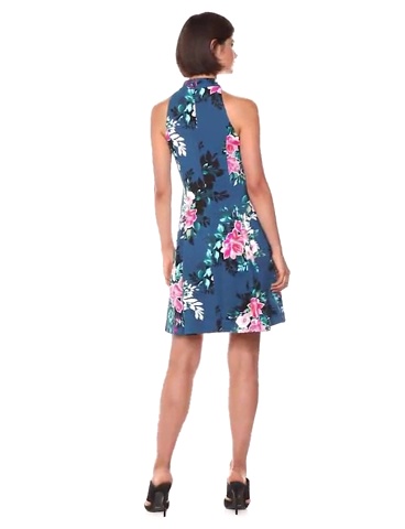Price:$50.00    Vince Camuto Women's Floral Racerback Fit and Flare Dress  Clothing