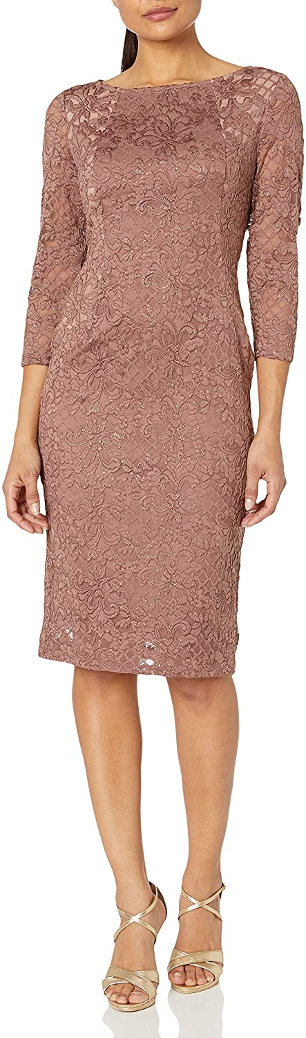 Price:$90.96 Marina Women's Slim Lace Dress at Amazon Women’s Clothing store