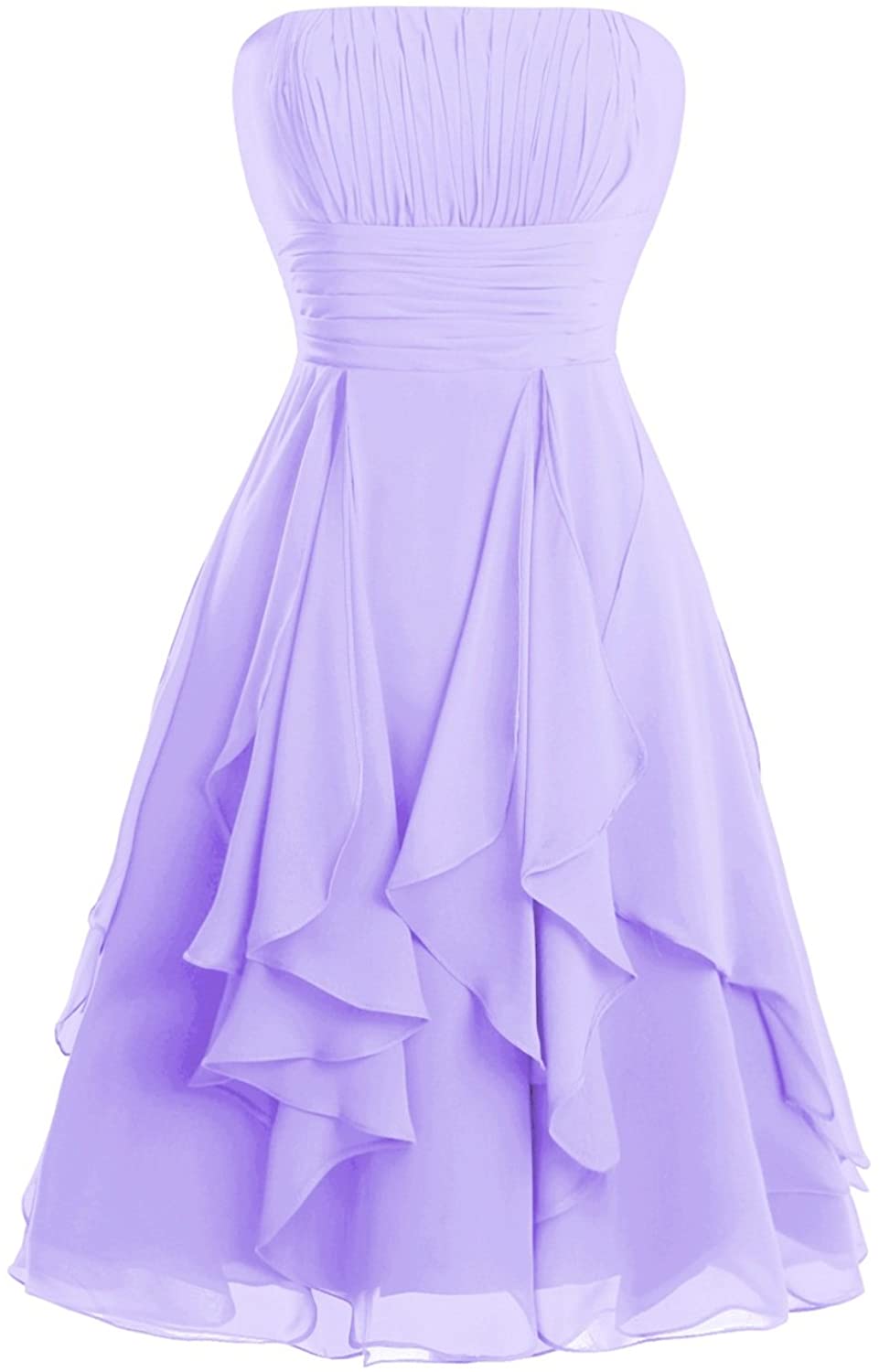 Price:$69.99    Dasior Strapless Short Bridesmaid Party Dress Homecoming Dress  Clothing