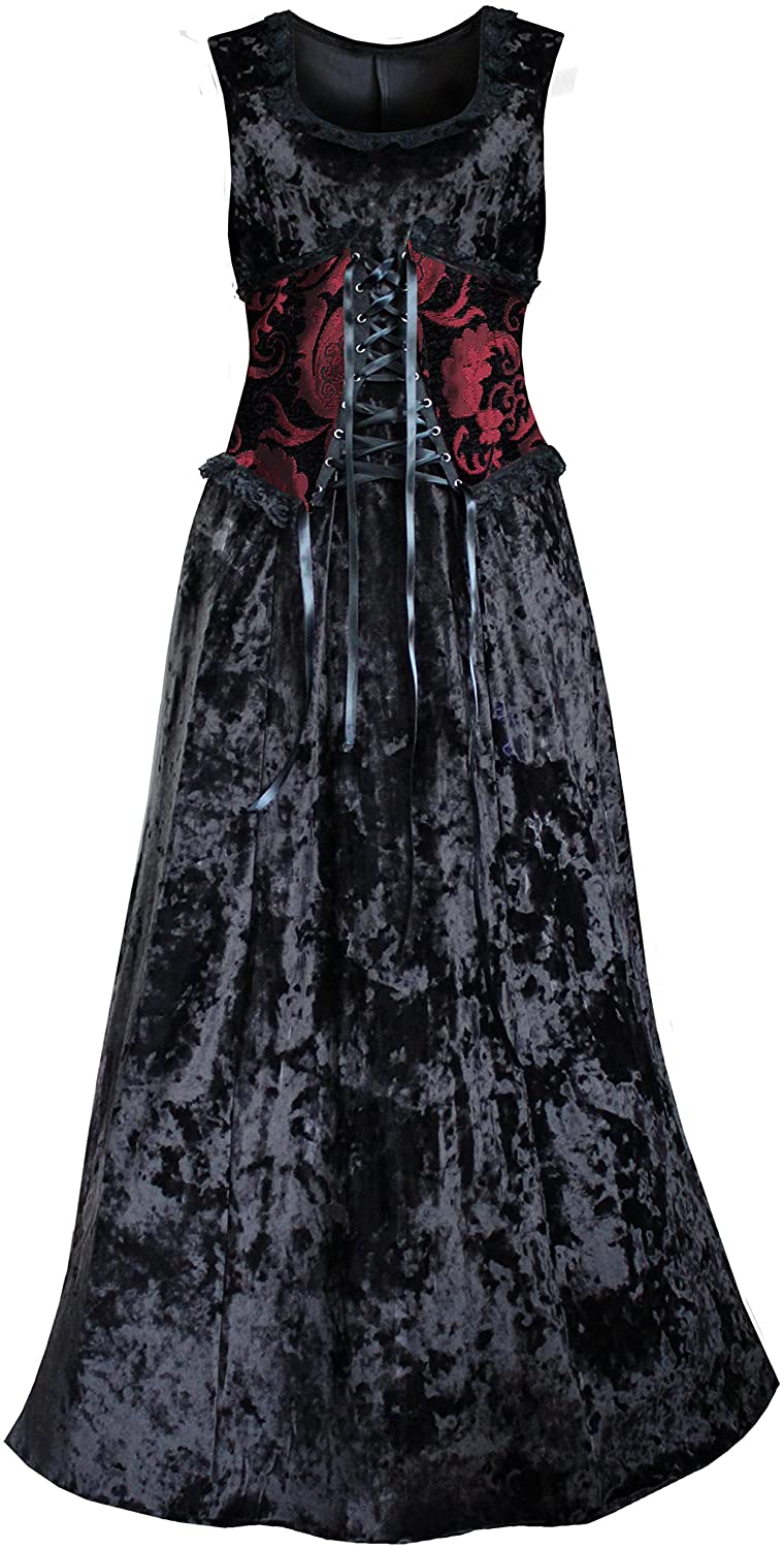 Price:$91.00    Victorian Steampunk Gothic Renaissance Brocade Velvet Women's Corset & Dress  Clothing