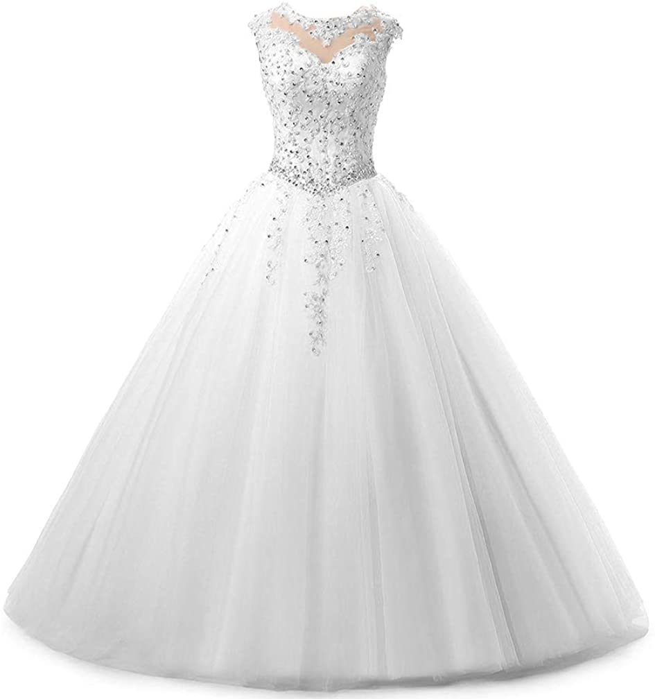 Price:$99.00    HEIMO Lace Appliques Ball Gown Evening Prom Dress Beading Sequined Quinceanera Dresses Long H152  Clothing