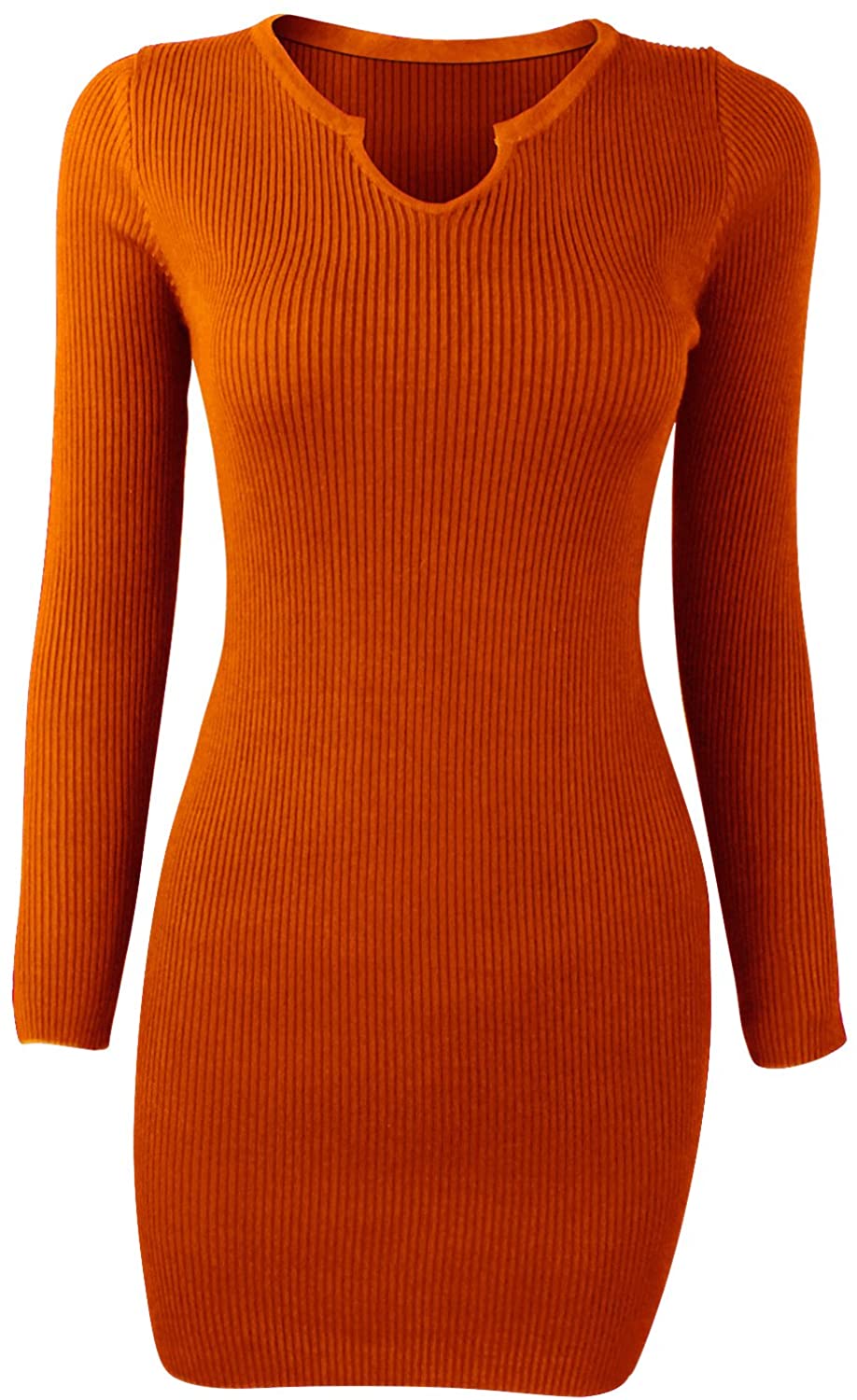 Price:$21.99    HRYfashion Womens Glamorous Bodycon Sweater Mini Dress  Clothing