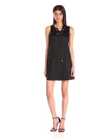 Price:$33.99    Jessica Simpson Women's Solid Cotton Satin Dress with Front Bow  Clothing