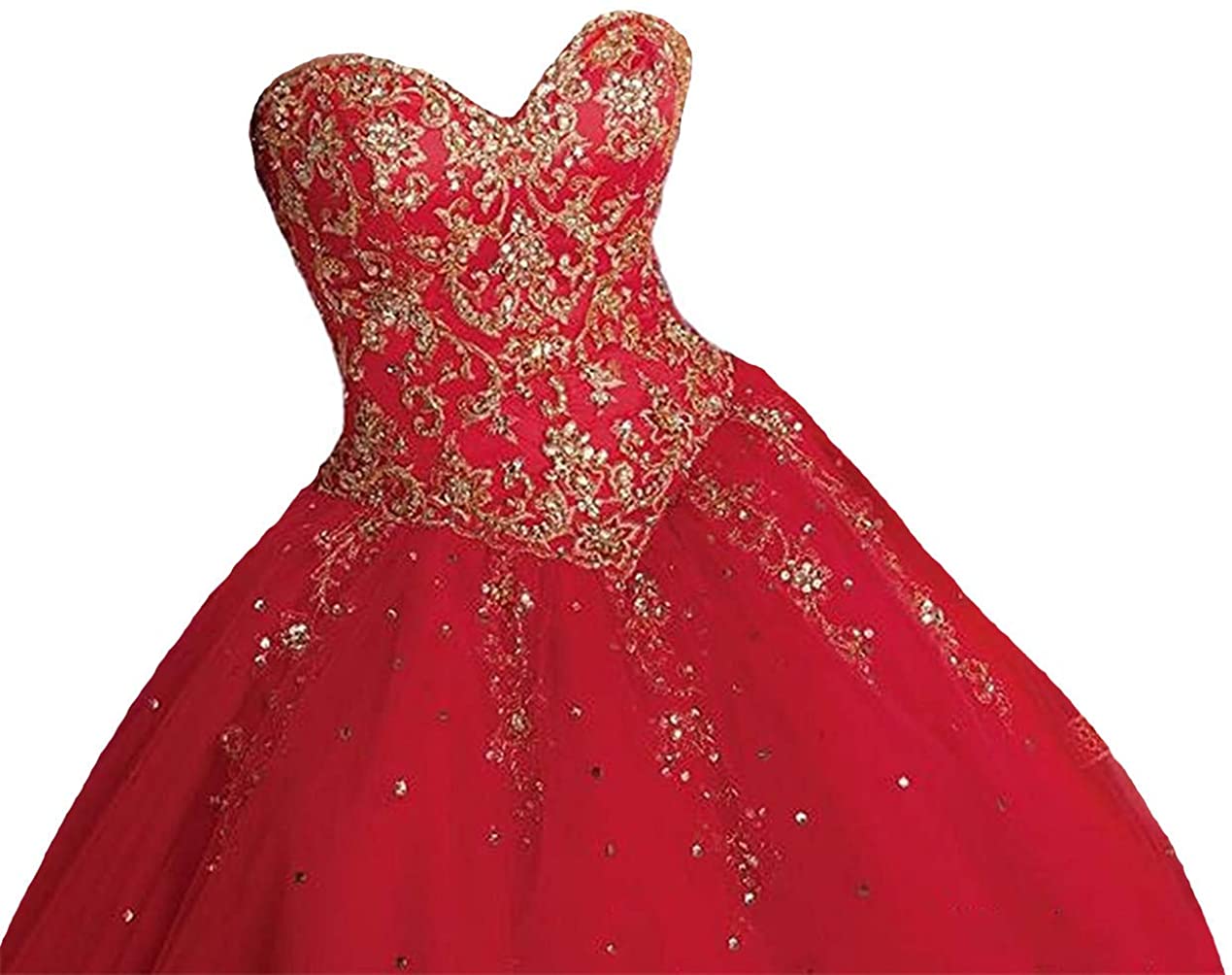 Price:$99.00    CharmingBridal Beaded Applique Ball Gown Long Prom 2020 Quinceanera Dresses  Clothing