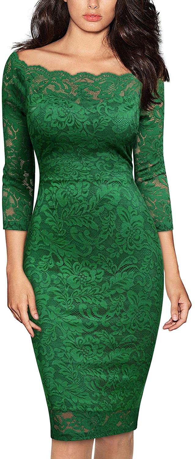 Price:$39.99 Miusol Women's Sexy Off Shoulder Floral Lace Party Slim Mini Dress at Amazon Women’s Clothing store