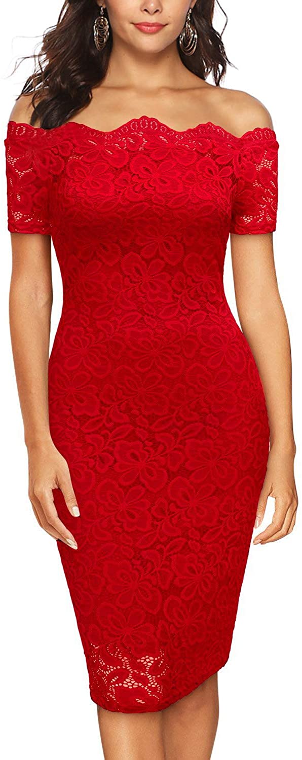 Price:$19.99 Women's Sleeveless Floral Lace Slim Evening Cocktail Mini Dress for Party DM261 at Amazon Women’s Clothing store
