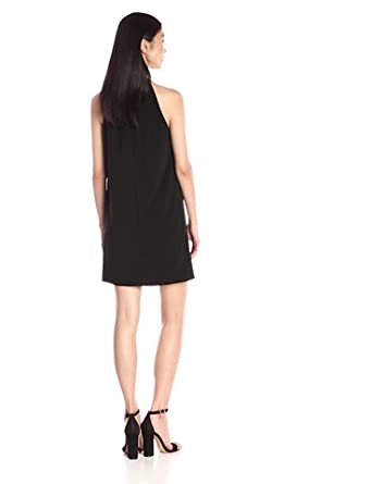 Price:$88.23    Jessica Simpson Women's Solid Ity Dress with Gold Chain Necklace, Black, 2  Clothing