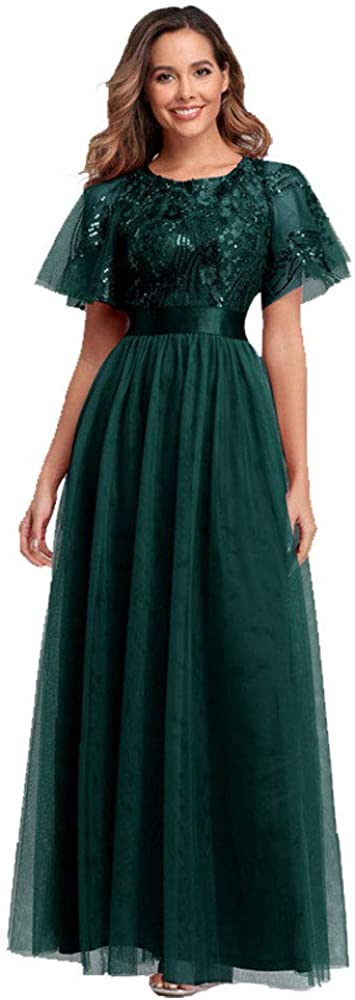 Price:$39.99 Beauty-Emily Women's A-Line Empire Waist Embroidery Evening Prom Dress at Amazon Women’s Clothing store
