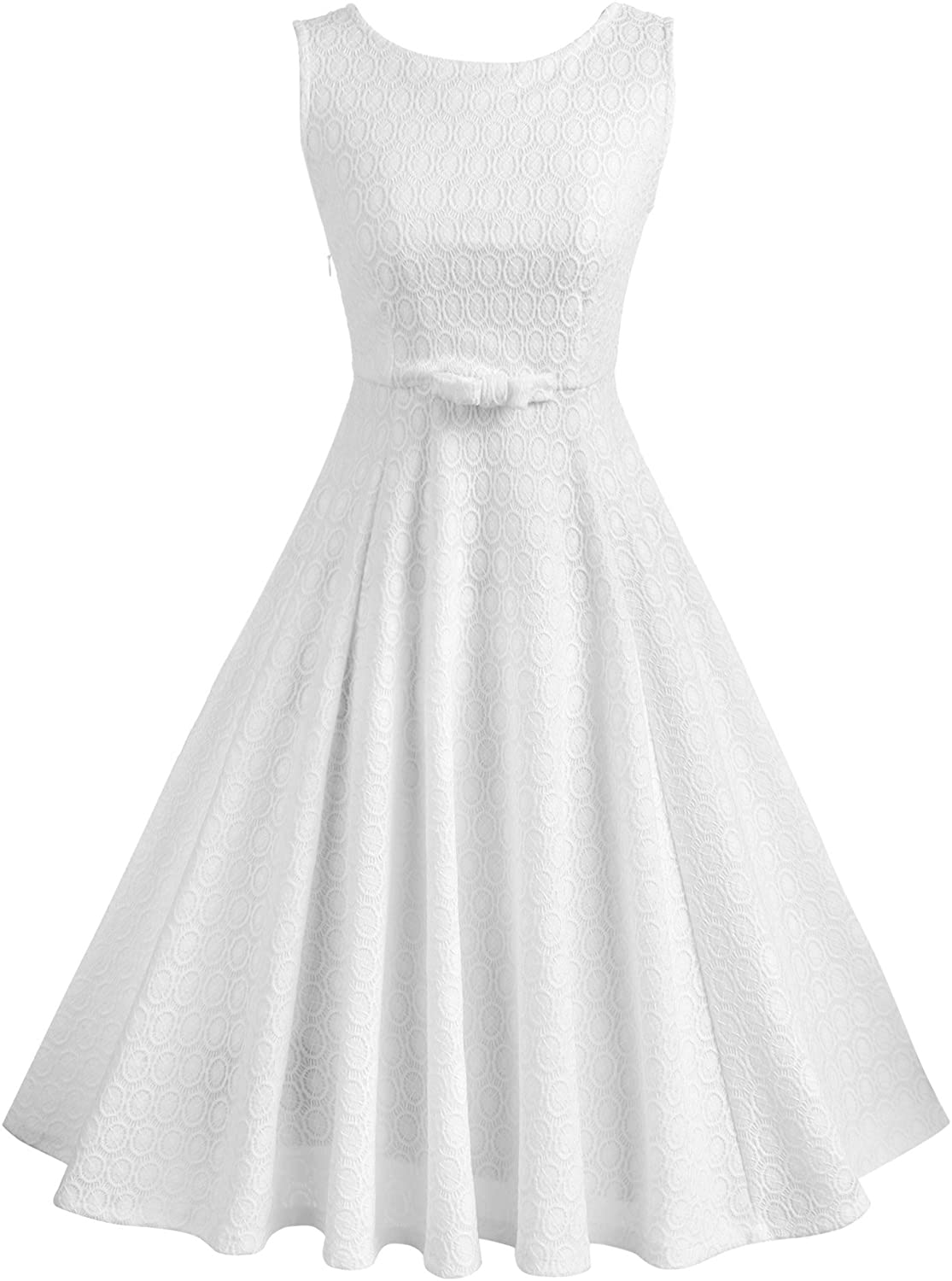 Price:$19.99    ACEVOG Women Lace Crochet Vintage Bridesmaid Prom Wedding Party Dress XXL White 1  Clothing