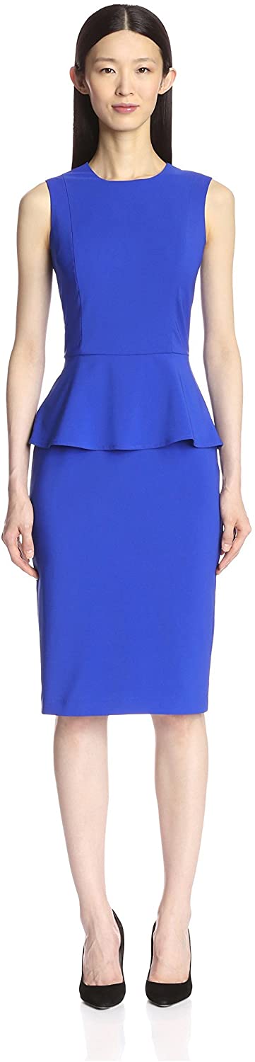 Price:$69.00    SOCIETY NEW YORK Women's Sleeveless Peplum Dress, Royal Neon, 4 US  Clothing