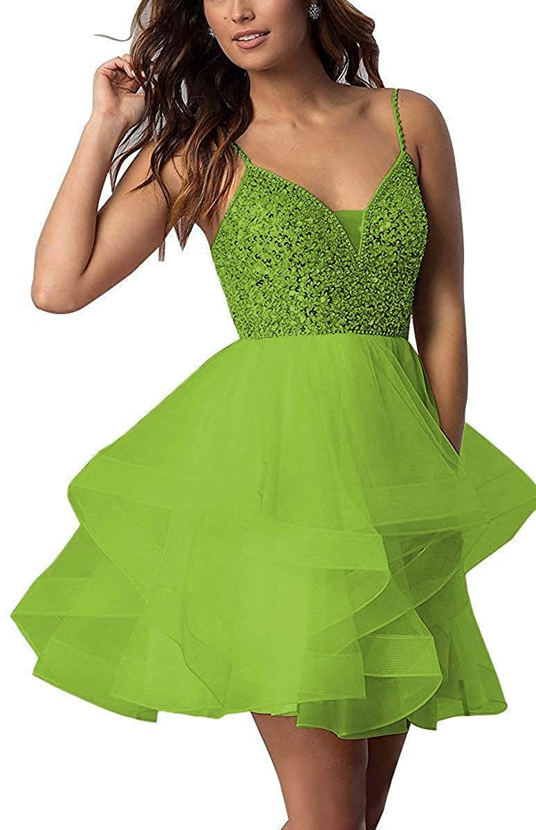 Price:$58.90    XingMeng Women's Tulle Mini Prom Cocktail Party Dress  Clothing