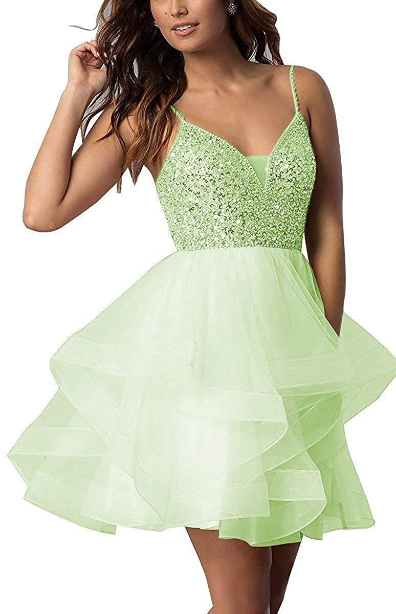 Price:$58.90    XingMeng Women's Tulle Mini Prom Cocktail Party Dress  Clothing