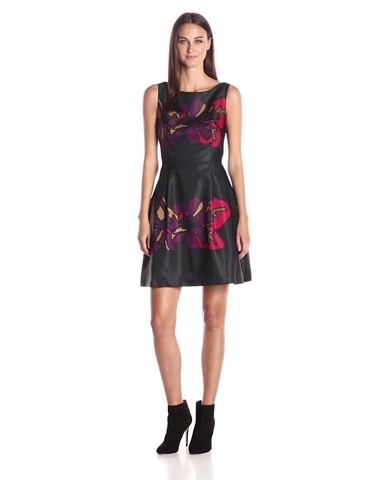 Price:$125.50    Taylor Dresses Women's Placement Print Fit and Flare Dress  Clothing