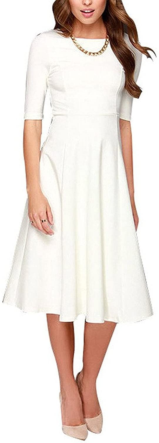 Price:$32.95    Tengfu Women's Sweet Elegent Sleeveless Sheer Mesh Slim Flare Party Dress  Clothing