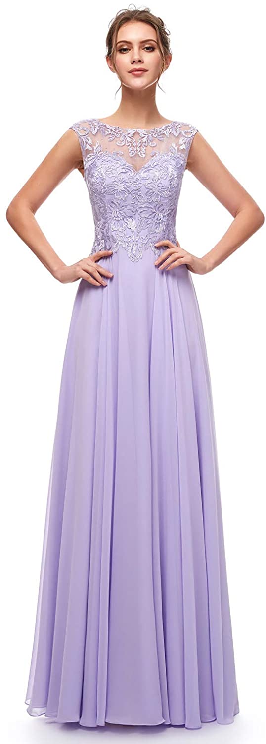 Price:$55.90 anmor Women's Chiffon V Neck Prom Pageant Dresses Long Sleeve Beaded Sash Evening Ball Gowns White at Amazon Women’s Clothing store