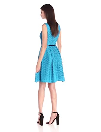 Price:$188.44    Calvin Klein Women's Floral Lace Fit&Flare Dress  Clothing